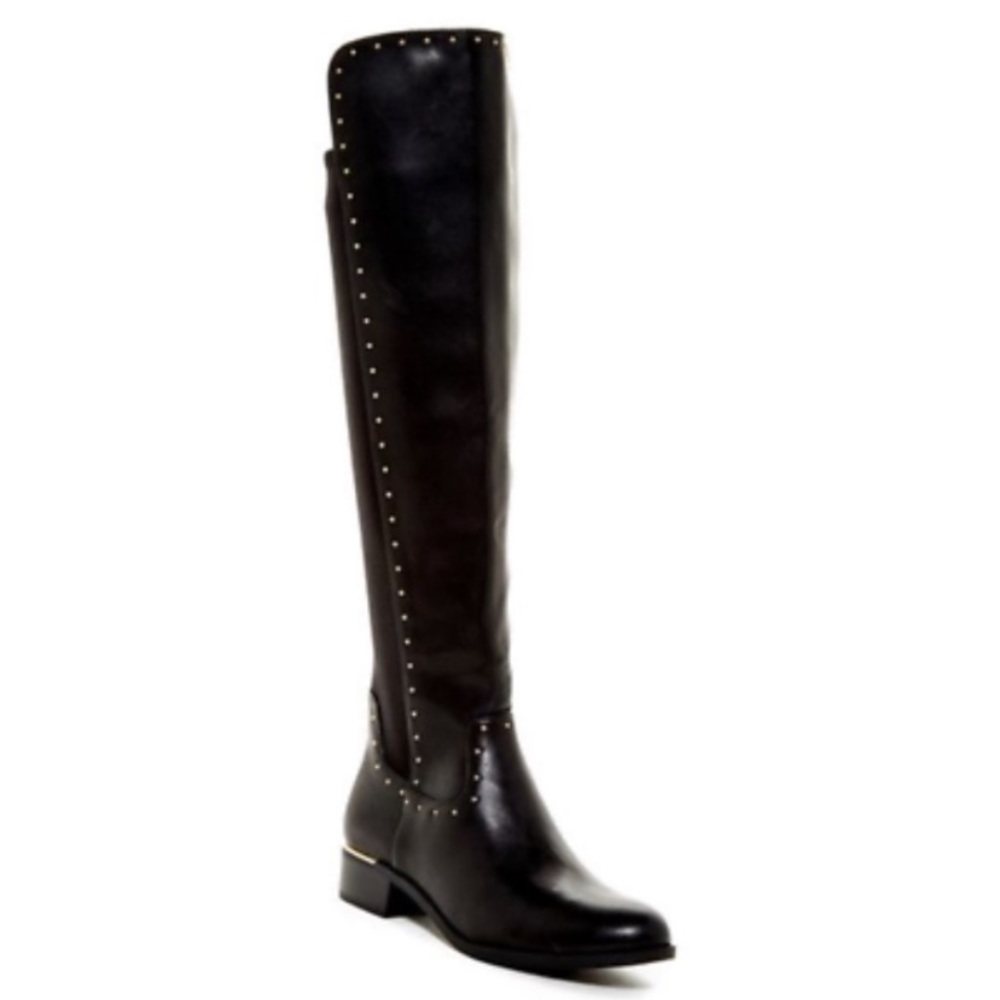 Calvin Klein Cynthia studded knee high riding boots
